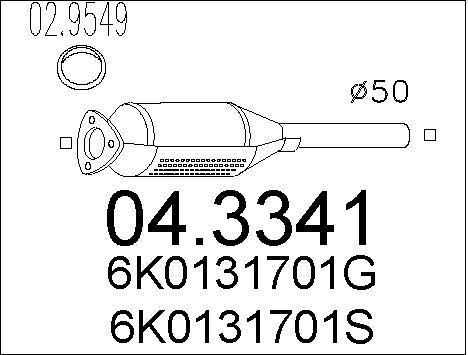Catalyseur VW Polo 3 essence 1.6 pot d échappement Seat Cordoba et Ibiza 2.0 I