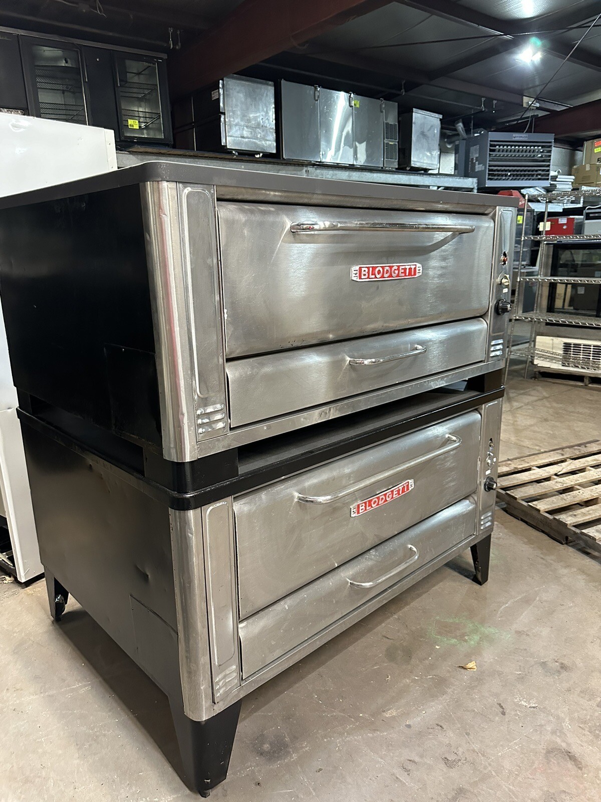 Used Blodgett 1048 Double Two Section Double Stacked Deck pizza Oven eBay