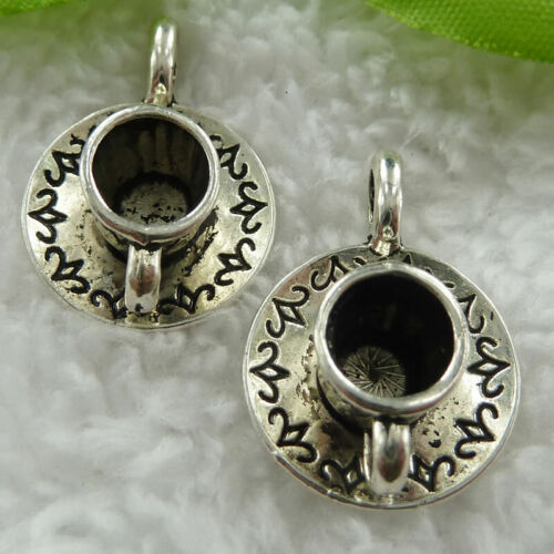 Free Ship 112 pcs tibet silver teacup charms 26x19mm B563 - Picture 1 of 4