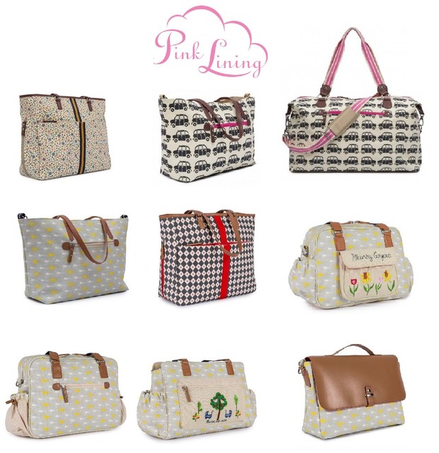 pink lining changing bag