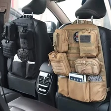 Tactical MOLLE Storage Bag Car Seat Back Organizer Outdoor Gear Tool Rack73