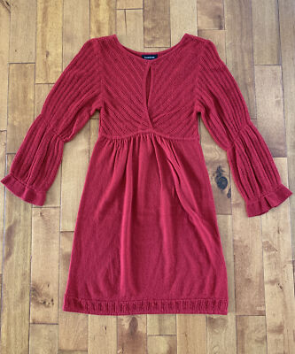 BEBE Candy Red XS S Short Wool Dress Winter Warm Stretch Princess Keyhole  Dropst