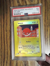 Aquapolis Voltorb 64/147 Reverse Foil Graded Pokemon Card - PSA 7
