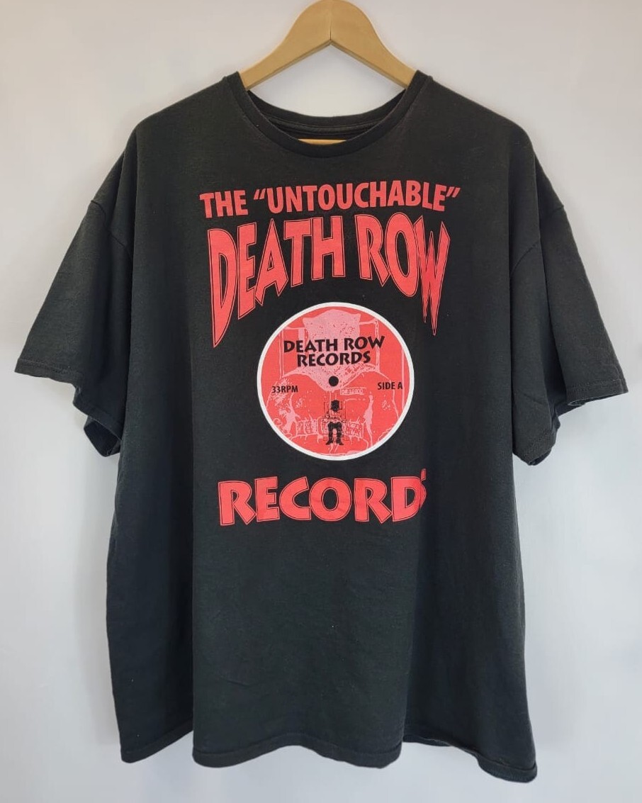 FILA T shirt nera con grafica nera The Untouchable Death Row Records 2X