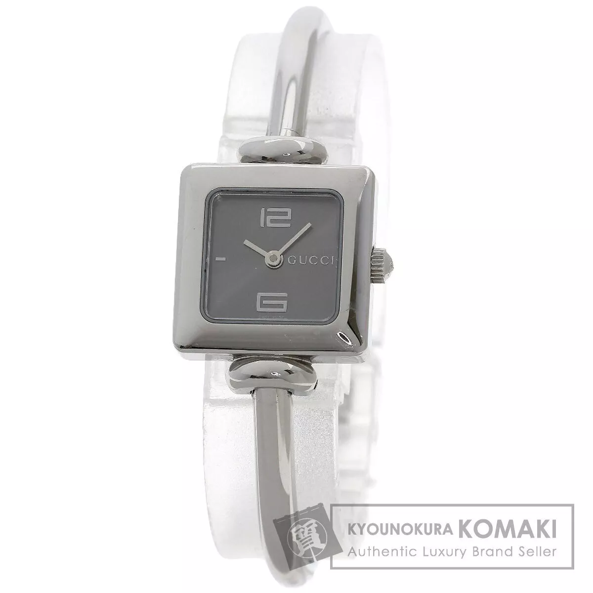 Gucci 1900L Watch Ladies 19mm Silver Gray Quartz Vintage Square Swiss Made
