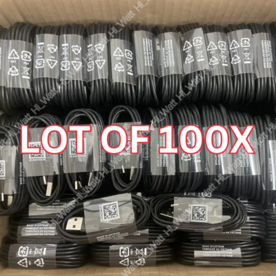 100X Type C Charger Cable USB C Fast Charging Cord For Samsung S8 S9 Android Lot