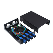 4 Port Fiber Patch Panel Desktop Pigtail Optical Fiber Terminal Box SC Pigtail