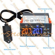 1P STC-3028 AC110-220V 10A Dual LED Temperature Humidity Controller
