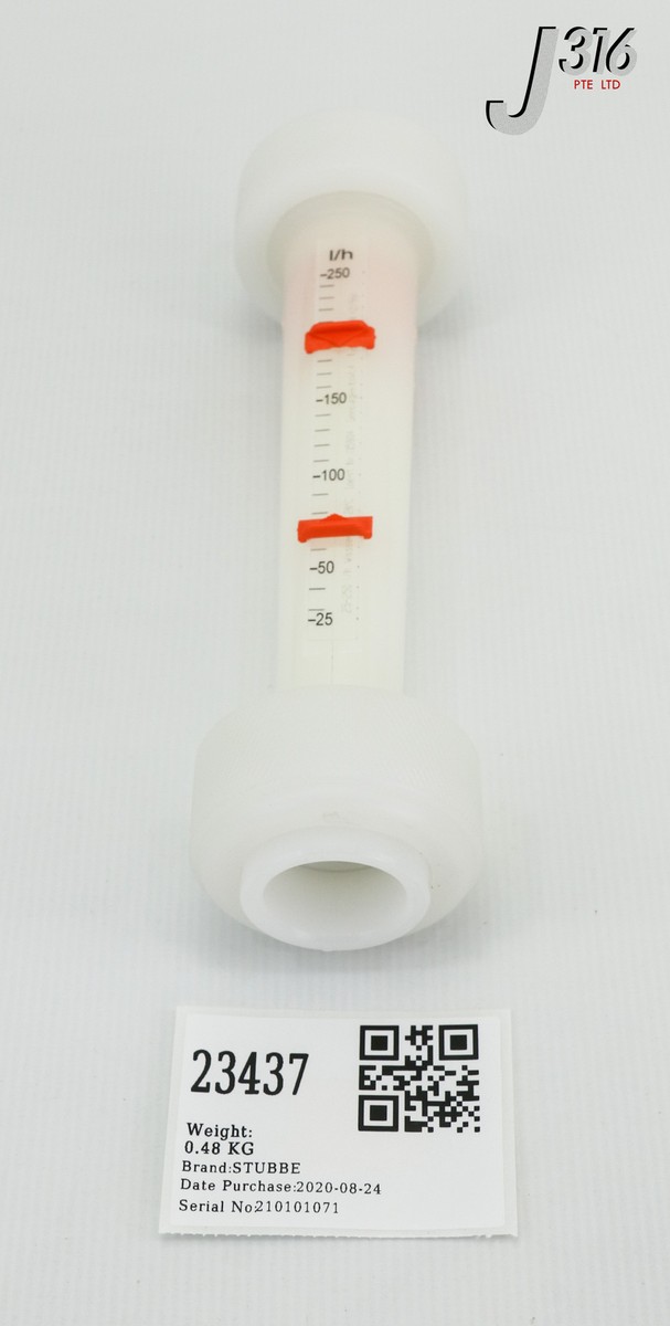 HaPPy!1〜4 23437 STUBBE FLOWMETER W/ NAT PDVF, 25-250 I/H H2O I, 47743, 10/0