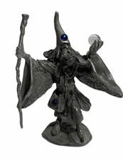 Oracle of Prophecy Wizard Radcliffe Pewter 1999 Crystal Ball + Stones 