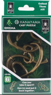 Hanayama Cast Puzzle Enigma  30861 by Bepuzzled Difficult Level 6 Fast Shipping