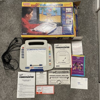 Vintage VTech Master Video Painter In Box 1991 W/ Stylus OEM A/V Cords & Box
