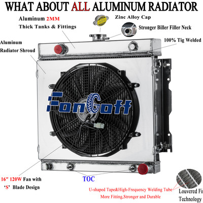 3 Row Radiator&Shroud Fan For 1970-79 Dodge D/W 100,150 200 300/Ramcharger 5.2L.