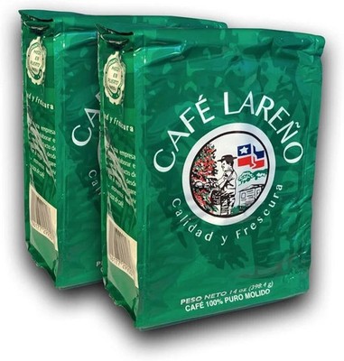 New Café Lareño Ground Coffee Bagged, 14 Ounce (Pack of 2) Café Puerto Rico