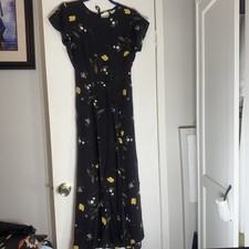 Urban Outfitters Black Floral Dress Size M