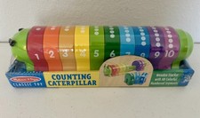 Melissa Doug Counting Caterpillar Preschool wood stacker Toy Gift Homeschool New