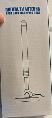 High Gain Magnetic Base Digital TV Antenna VHF/UHF ATSC DVB-T/T2 ISDB-T