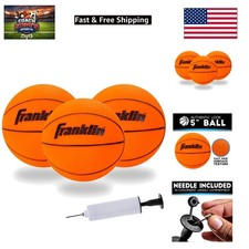 5-Inch PVC Mini Basketballs 3pk with Pump - Ideal for Fun Indoor/Outdoor Play