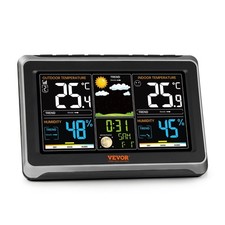 VEVOR Weather Station Indoor Outdoor, 7.5 in Large Color Display, Wireless Digit