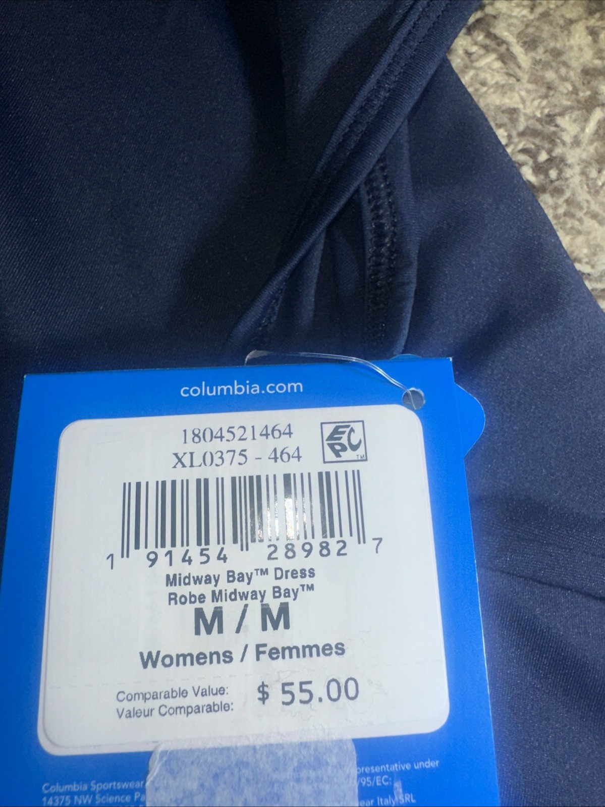 Women's Columbia Midway Bay Navy Blue Omni-Freeze Tank Dress Sz Medium MSRP $55 thumbnail 7