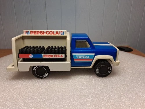 1970's  Tonka Pepsi-Cola Delivery Truck  with 2 Bottle Racks  Steel Toy # 1388