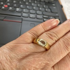 Ring Edelstahl vergoldet. Größe 59 Neu