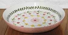 2 Potter's Studio  Pink Hearts & Flowers Pasta Bowls 8" NEW