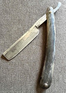 OLD VINTAGE ANTIQUE H BOKER STRAIGHT RAZOR WORLD COLUMBIAN EXPO FOR RESTORATION