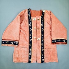 Velvet Patchwork Quilted Kimono Jacket One Of A Kind M/L Heavy Kantha Open Front