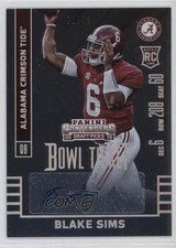 2015 Contenders Draft Picks Bowl Ticket 71/99 Blake Sims (SEC 6) #107 Auto 02l6