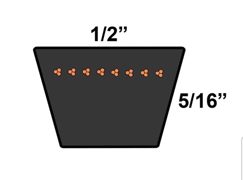 D&D A27.5 or 4L295 V-belt 1/2 x 29.5in Vbelt Duraprime - 第 2/4 張圖片