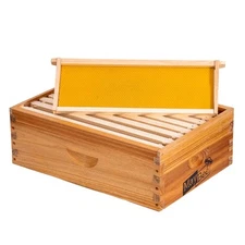 8-Frame Beehive Box Langstroth Medium Super Bee Box for Sale Wax Coated Bee H...