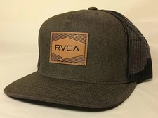 RVCA Badge Trucker Snapback Hat Cap Gray