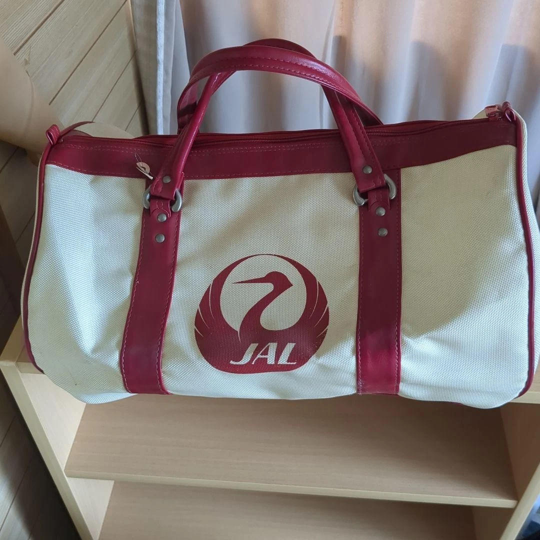 JAL 旅行バッグ ホワイト/ピンク年代物 包日本航空公司收藏品| eBay