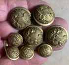 Set of 8 original non-dug Staff uniform buttons-Scovills Mfg Co-from estate