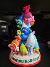 K-Mart Exclusive Dreamworks Trolls Happy Holidays 10" Tall Group Figurine Statue