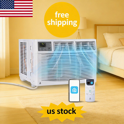 10000 BTU Window Air Conditioner with Remote, Cools Rooms 3 Cooling & Fan SpeedS