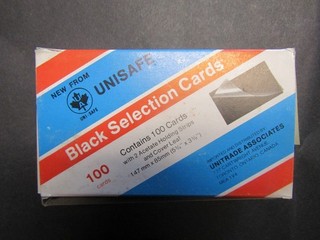 Unisafe black selection cards 100v 2 strips