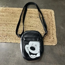 Buckle Down Disney Mickey Mouse Black Crossbody Purse Bag 8”T 5”W 2”D