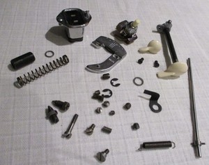 orig. Pfaff 332 Automatic Nähmaschine Ersatzteile Lichtschalter Hebel Konvolut