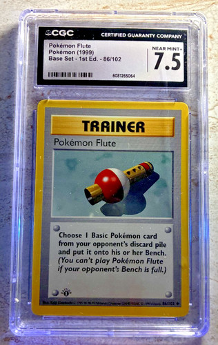 Pokémon Flute (1st Edition) graded CGC 7.5 for sale on eBay