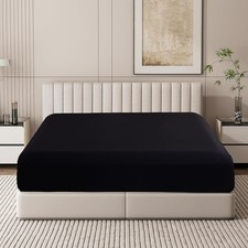 100 Egyptian Cotton Fitted Sheet King Size Only, 600 Thread Count, 8"-16" Deep