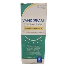 Vanicream Facial Moisturizer SPF 30 Zinc Oxide Sunscreen with Ceramides 2.5 oz