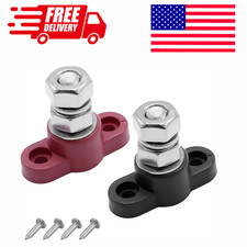 2PCS 3/8" 12V Car Single Stud Battery Junction Posts Block,Heavy Duty Auto Power