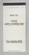 Matchcover USA Chicago Illinois John Hancock Center Ninety Fifth Restaurant