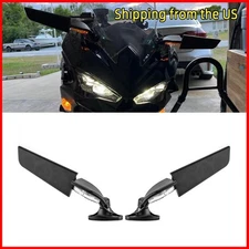 Rearview Wing Mirrors w/ LED Turn Signal Lights for Honda CBR1000RR CBR600R 250R