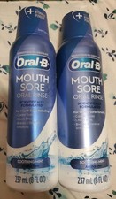 2x Oral-B Mouth Sore Special Care Oral Rinse SOOTHING MINT 8 Fl Oz 03/26 LOT
