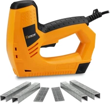 Hoteche Electric Brad Nailer/Stapler - 2-in-1 Power Staple Gun & Nail Gun for Wo