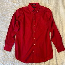 Chaps Formal Classic Fit Wrinkle Free Dress Shirt Size : 14-14.5 32/33 Red