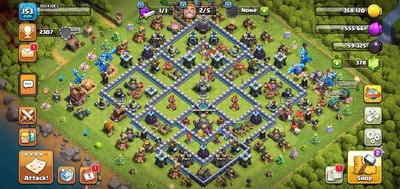 Clash of Clans TH-14 Blue Walls Semi-Maxed Account Good Condition